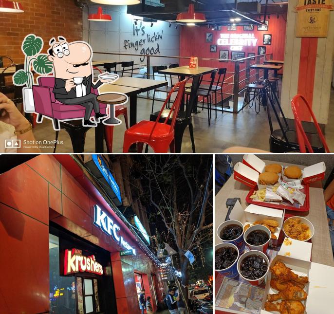 The interior of KFC