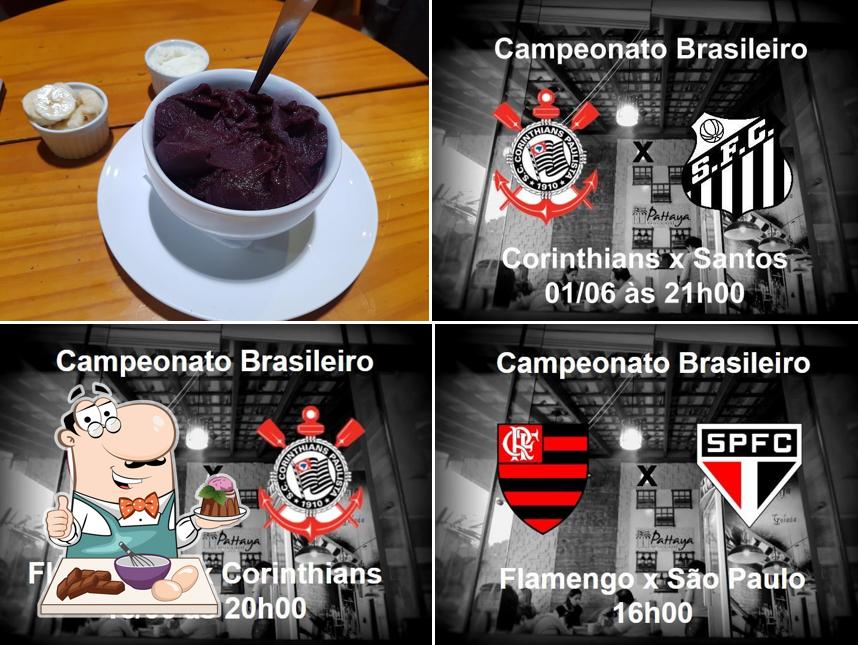 Pattaya Grill e Açai serve uma variedade de sobremesas