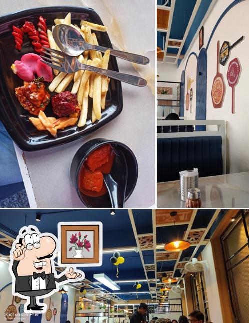 The picture of Pizza Point Palanpur’s interior and food