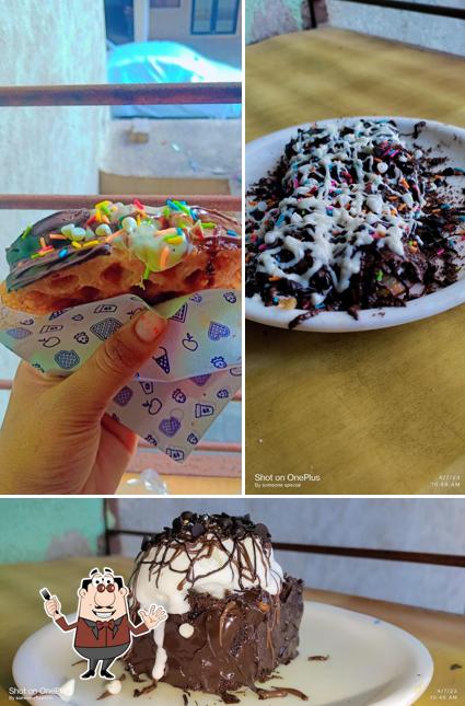 Chocolate cake at The Waffle Delights