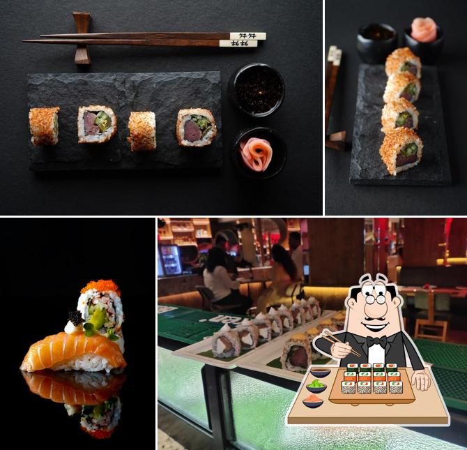 Try out various sushi options