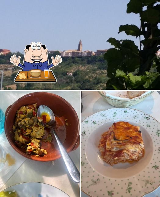 La cibo e esterno del ristorante