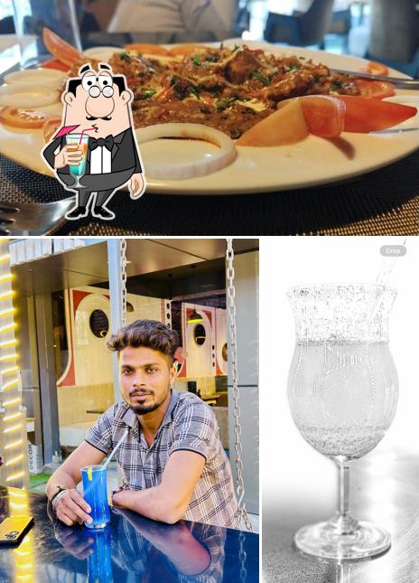 The restaurant's drink and food