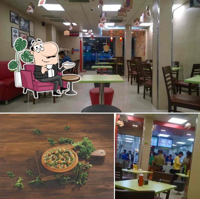 The interior of Domino's Pizza