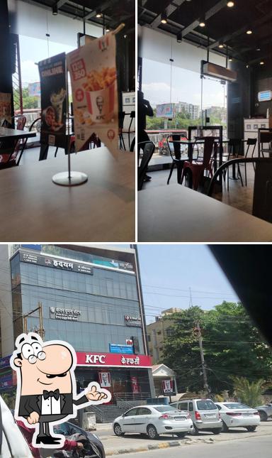 Among various things one can find interior and exterior at KFC