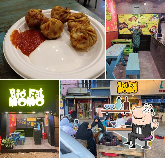 The interior of Big Fat Momo Calicut