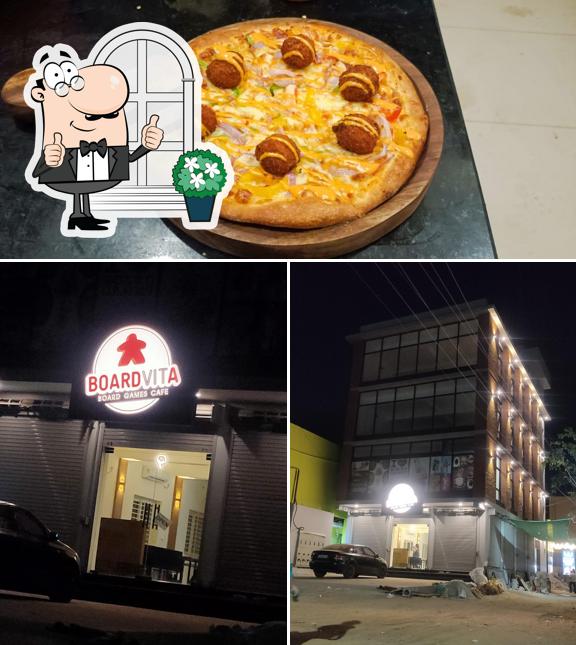 This is the picture depicting exterior and pizza at Boardvita