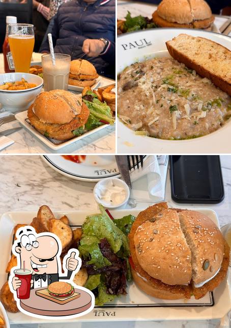 Try out a burger at PAUL
