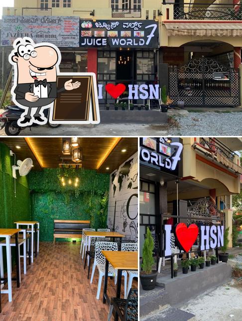 This is the photo displaying exterior and interior at Juice world 7 Cafe