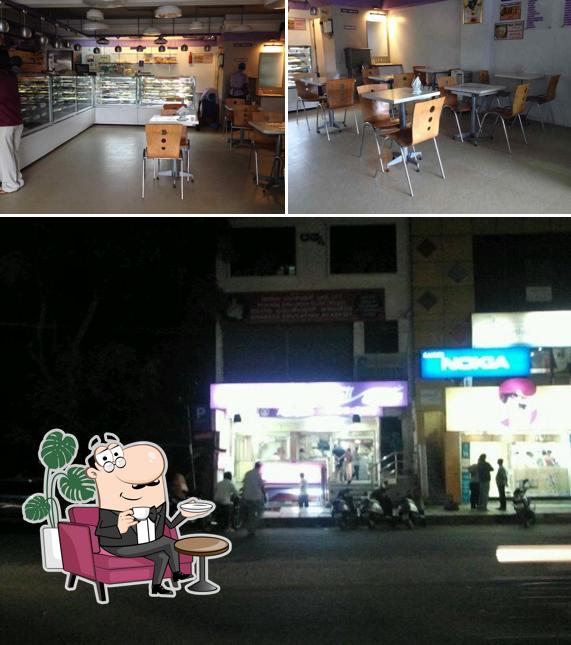 The interior of Kanti Sweets