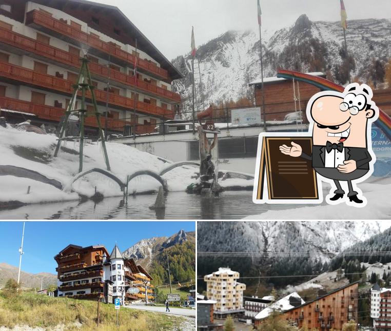 Puoi goderti l'aria fresca da seduto all'esterno di K2 Hotel & Restaurant