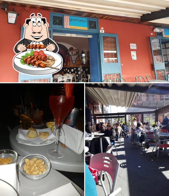 Questa è la foto che presenta la cibo e interni di Granhattan American Bar
