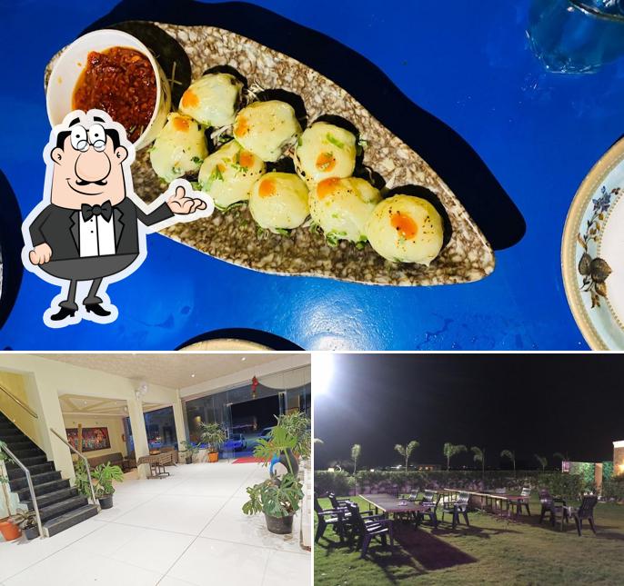 The image of interior and food at HOTEL K9 FAMILY GARDEN RESTO BAR