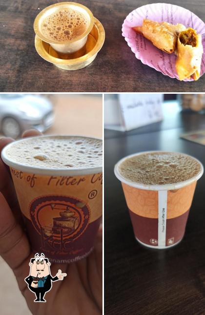 Enjoy a beverage at Kumbakonam Degree Coffee