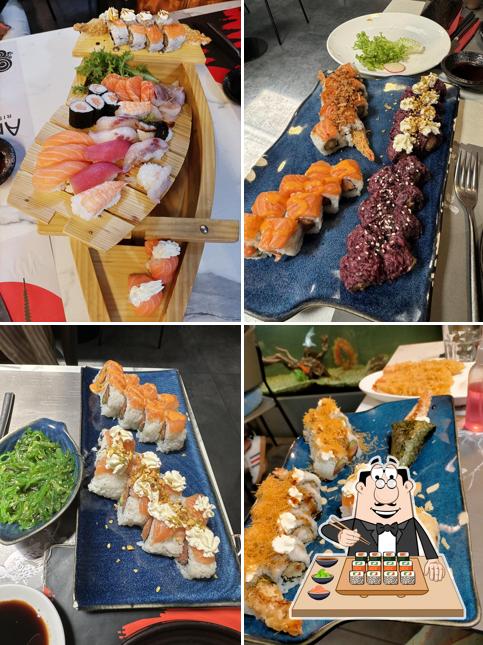 Scegli le diverse opzioni di sushi