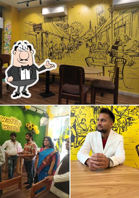The interior of Waffle World