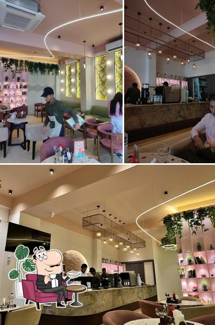 The interior of Love over coffee vidhyadhar nagar