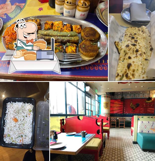 Garlic bread at Dhaba Estd. 1986, Aerocity Garlic bread at Dhaba Estd. 1986, Aerocity