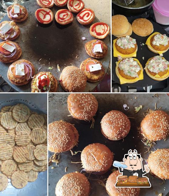 Lobster roll sandwich at Maa momos shop pure veg chef Raju