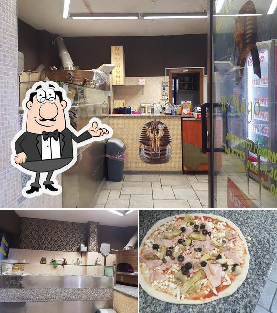 La foto di interni e pizza da Hamburgeria IL MAGO