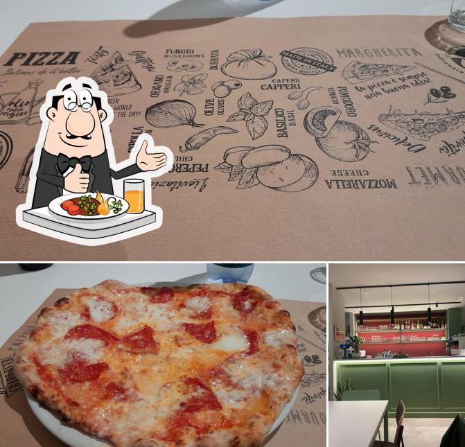 Questa è la immagine che raffigura la cibo e interni di Pizzeria Puntoakkapo