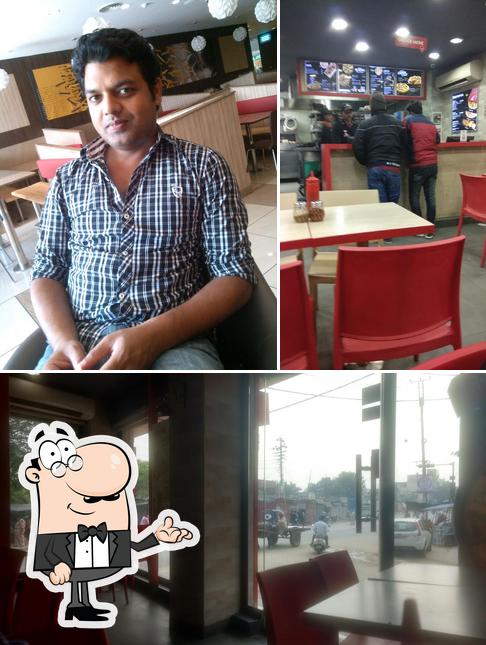 The interior of Pizza Hut Malakpur Chowk, Roorkee