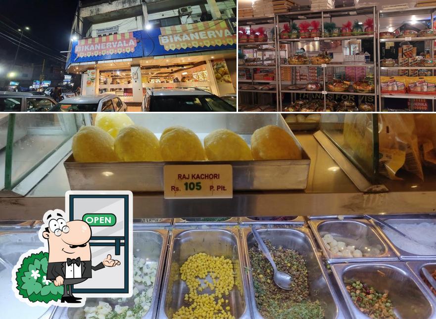 This is the picture displaying exterior and food at Bikanervala Karol Bagh