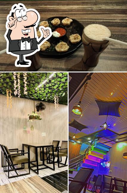 The image of D'Hide in Cafe’s interior and beverage
