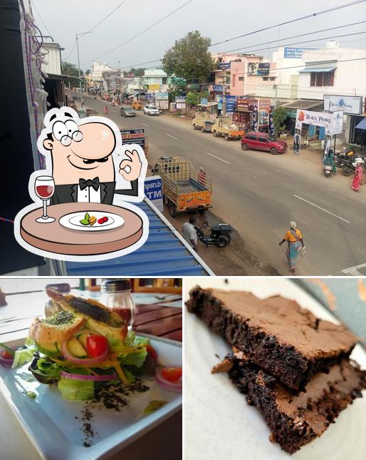 Take a look at the picture showing food and exterior at Pizza N Delight