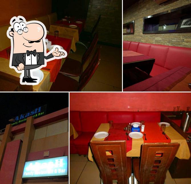 The interior of Aakash Restaurant & Bar