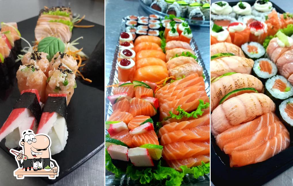 Sushi é um popular refeição originário do Japão