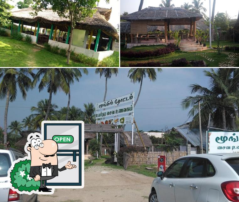 Enjoy the view at the outside area of Moongil Thottam Veg Restaurant