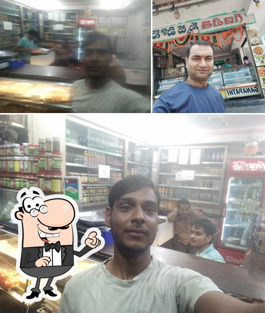 Among different things one can find interior and food at Ganpati Sweet HOUSE