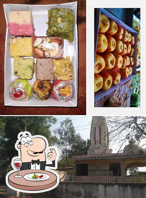 Take a look at the photo depicting food and exterior at Ramdev Hotel