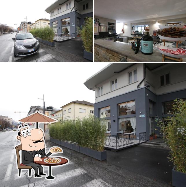 Tra le varie cose da Ristorante Pizzeria Postiglione si possono trovare la esterno e bevanda