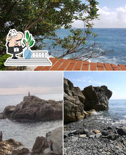 Puoi goderti l'aria fresca da seduto all'esterno di KM21