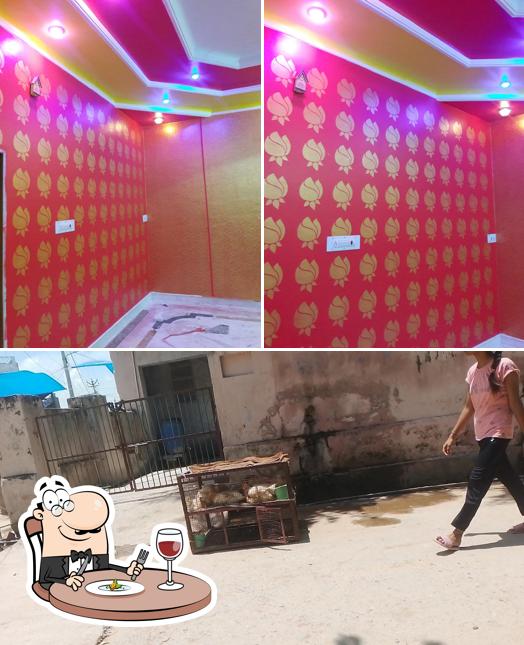 Check out the image displaying food and interior at Manoharka restaurant