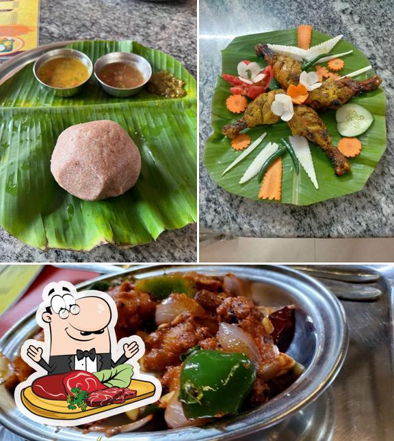 Try out meat dishes at Sri Palle Ruchulu Village Foods