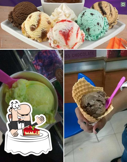 Baskin Robbins provides a selection of sweet dishes