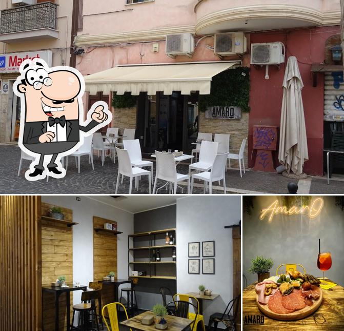 La interni e cibo del ristorante