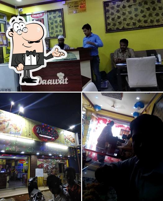 Take a seat at one of the tables at Daawat Family Restaurant