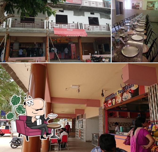 The image of interior and dining table at Gangothri Restaurant