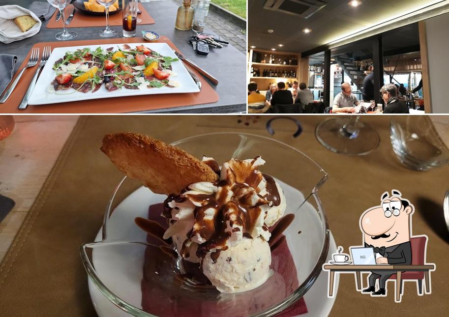 La intérieur et nourriture du restaurant