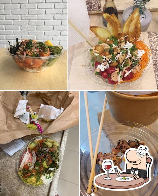 Comida em Ahi Poke Águas Claras – Poke Bowl, Frango Katsu e Comida Saudável