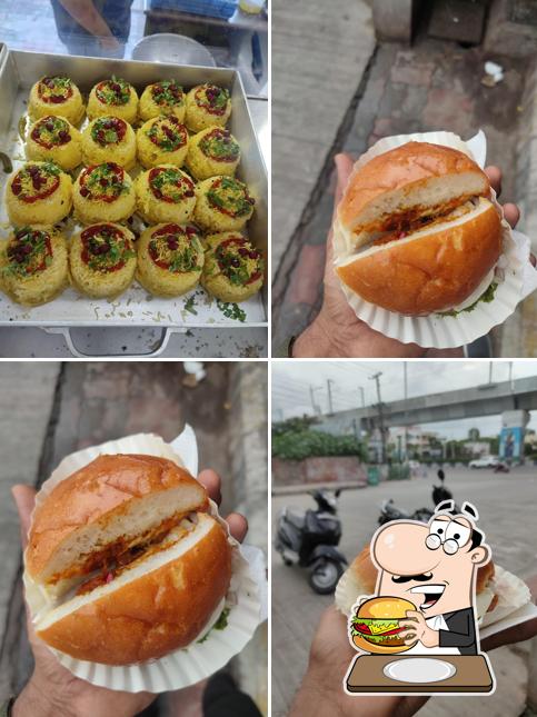 Try out a burger at Gujarat Namkeen