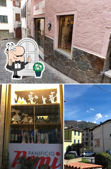 Dai un’occhiata alla foto che raffigura la esterno e interni di Panificio Pomi -Taceno (lc)