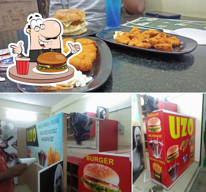 Order a burger at Uzo sandwich