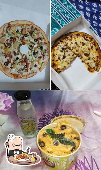 At Pure Eats Restro, you can enjoy pizza