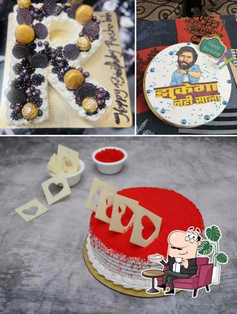 Take a look at the image depicting interior and food at Cakofy - Bakery & Cake Shop in MG Road