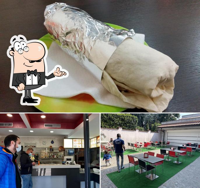 La interni e cibo del ristorante